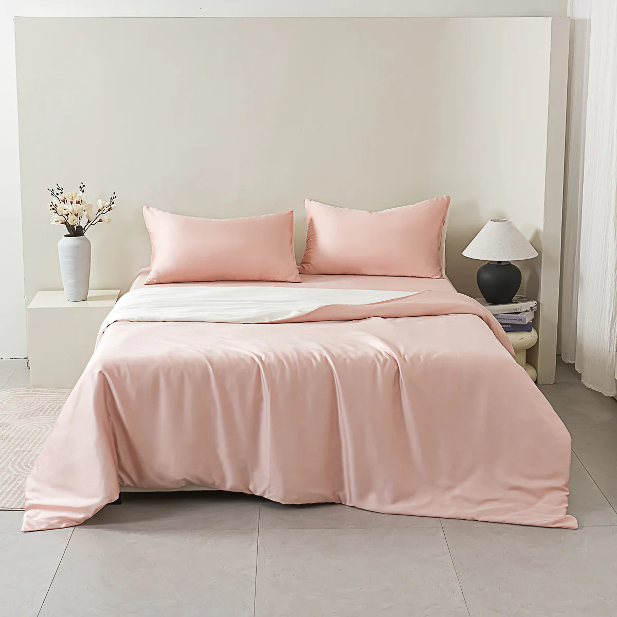 Water Pink Tencel™ Fitted Sheet Set