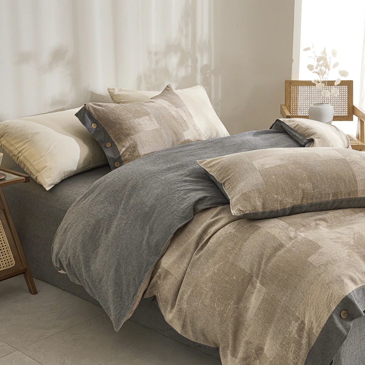 Glance‌ Classic Cotton Weave Fitted Sheet Set