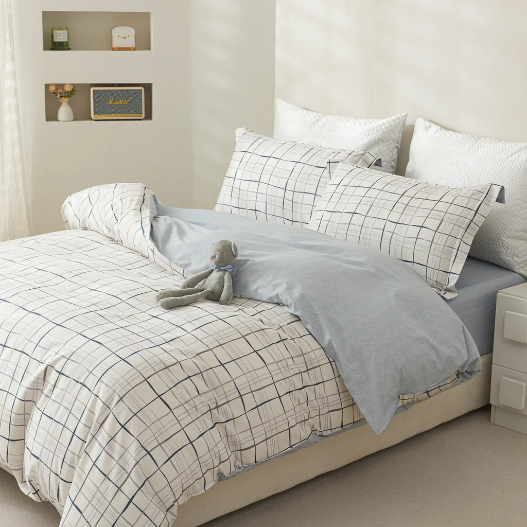 Sebo Cotton Fitted Sheet Duvet Cover Set