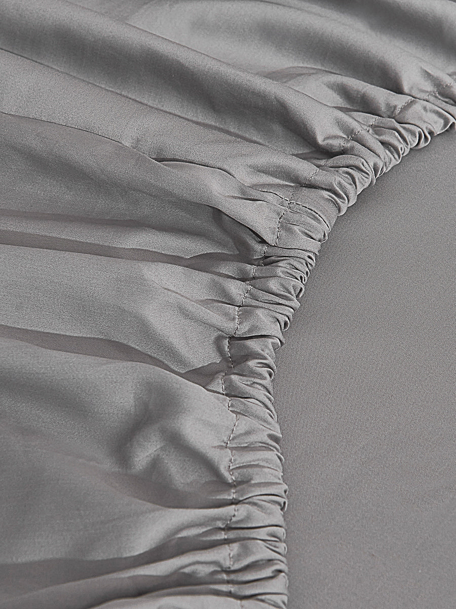 Rio Gray Premium Cotton Fitted Sheet