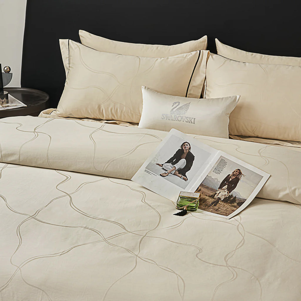 Memos Jacquard Premium Cotton Fitted Sheet Set