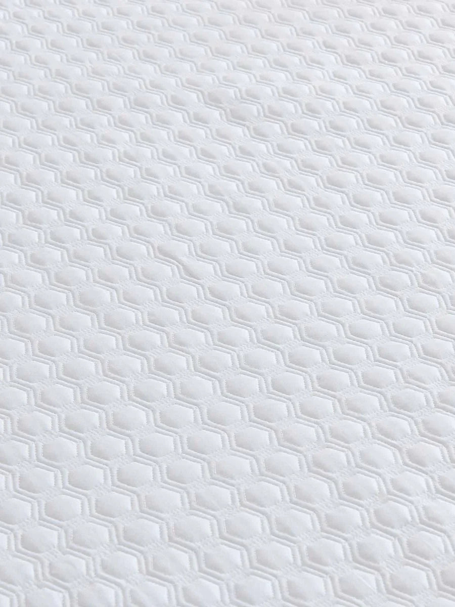 Solid White Quilted Cotton Mattress Topper