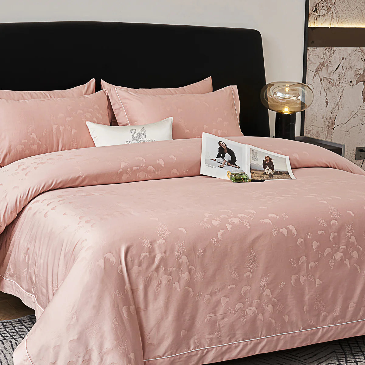 Freya Jacquard Premium Cotton Fitted Sheet Set