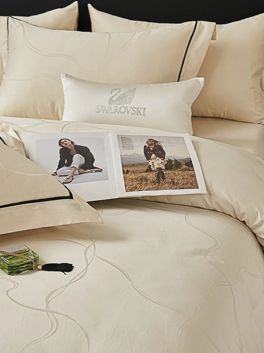 Memos Jacquard Premium Cotton Fitted Sheet Set