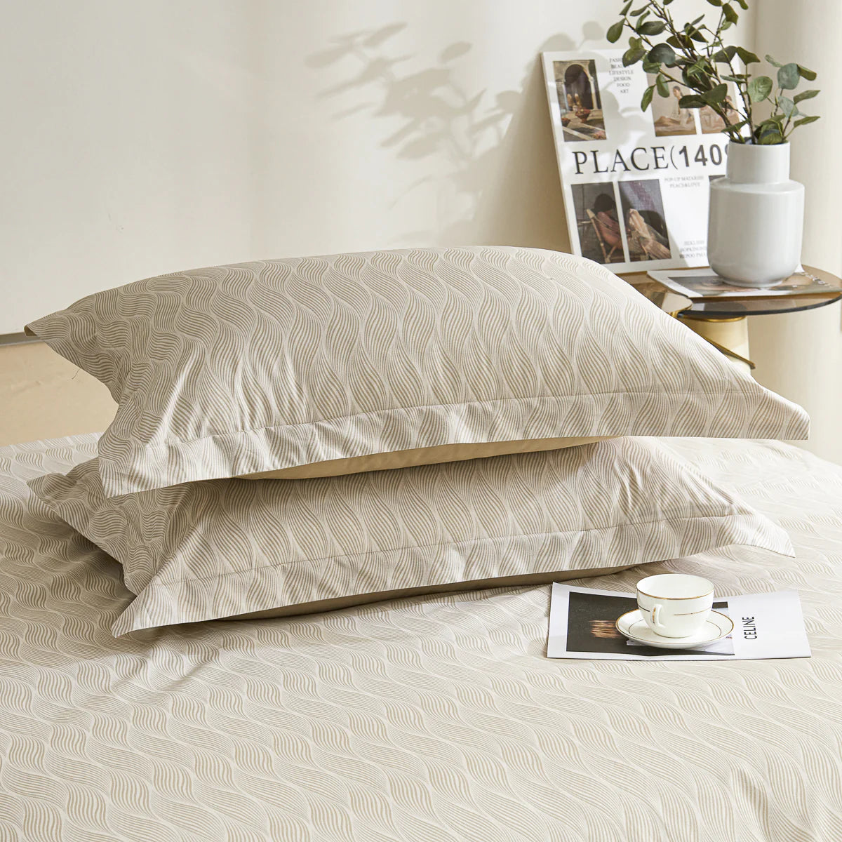 Kamoo Cotton Fitted Sheet Duvet Cover Set