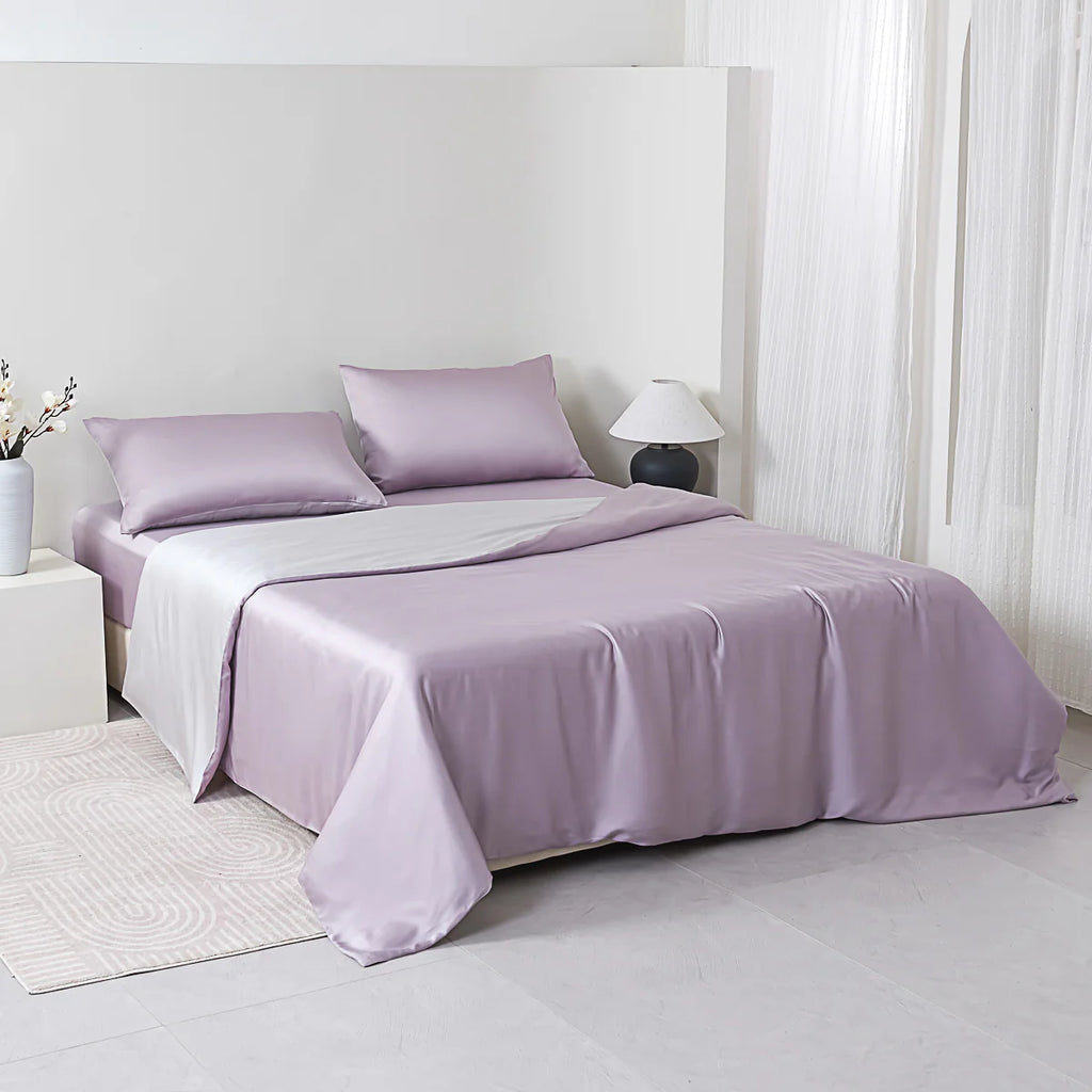 Starry Purple Tencel™ Fitted Sheet Set