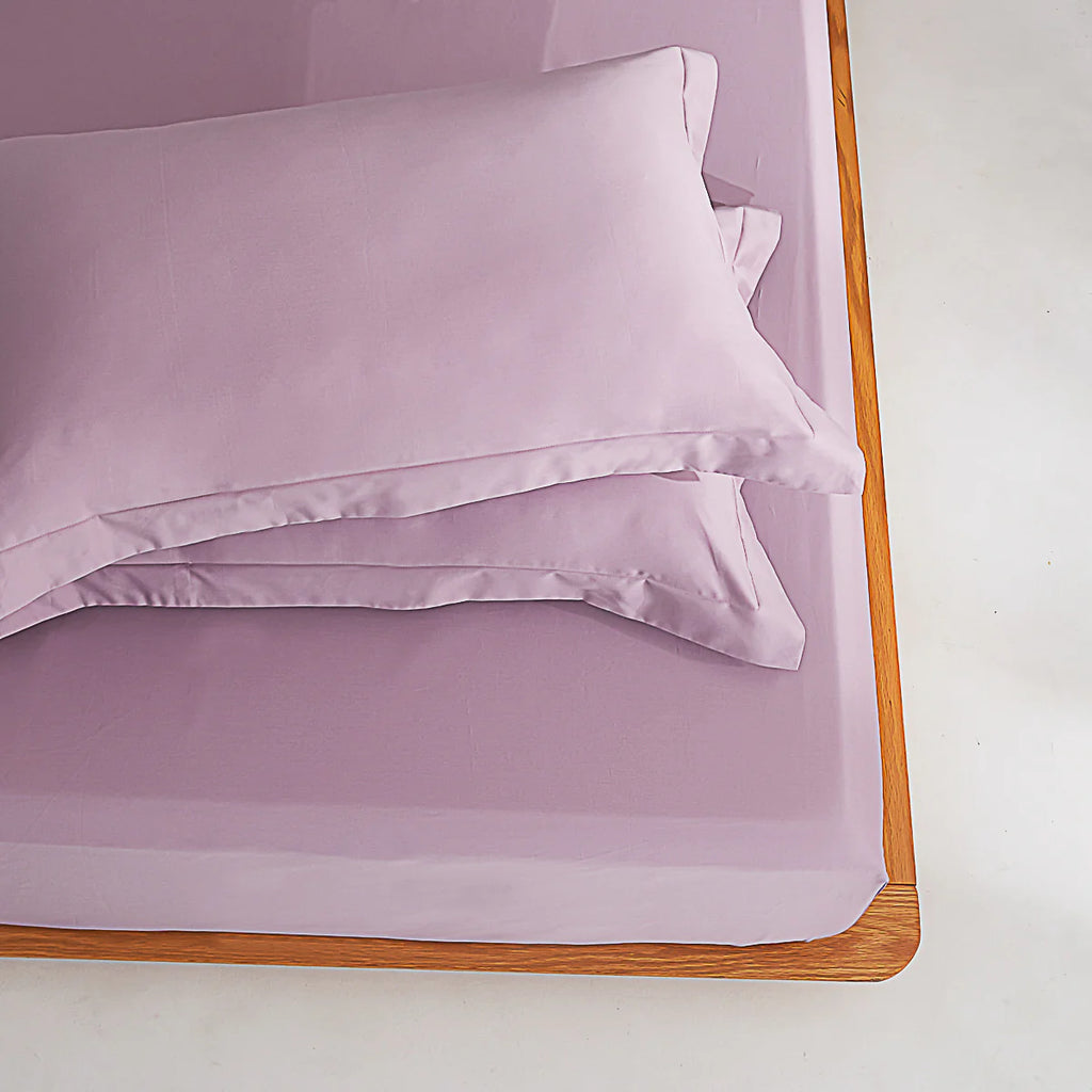 Pearlish Purple Premium Cotton Fitted Sheet