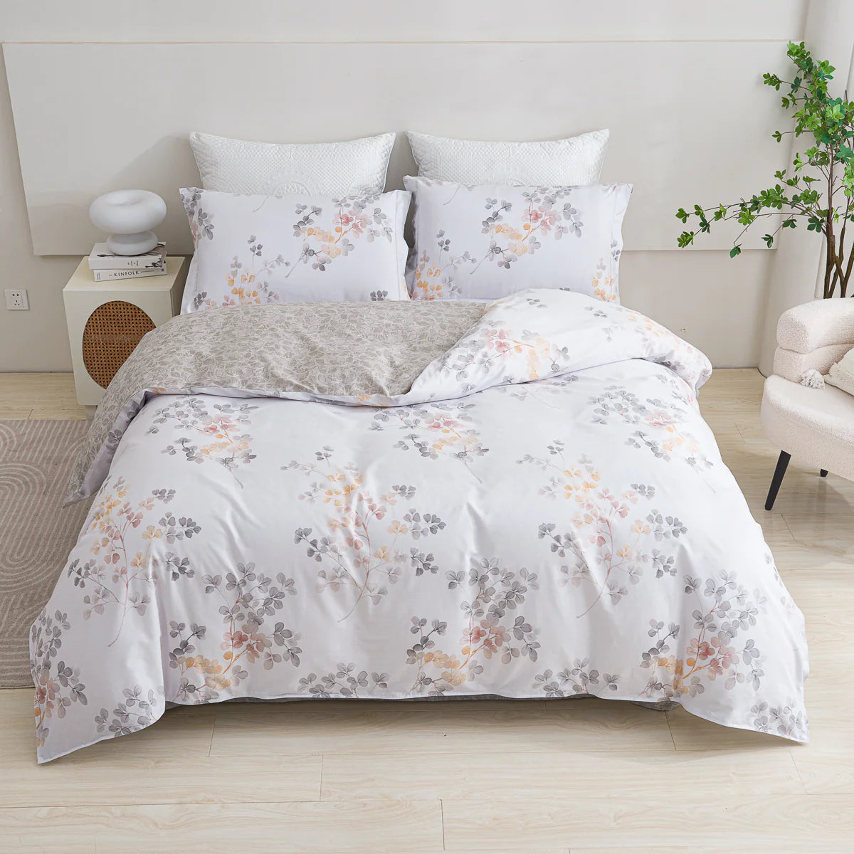 Goya Cotton Bedskirt Duvet Cover Set