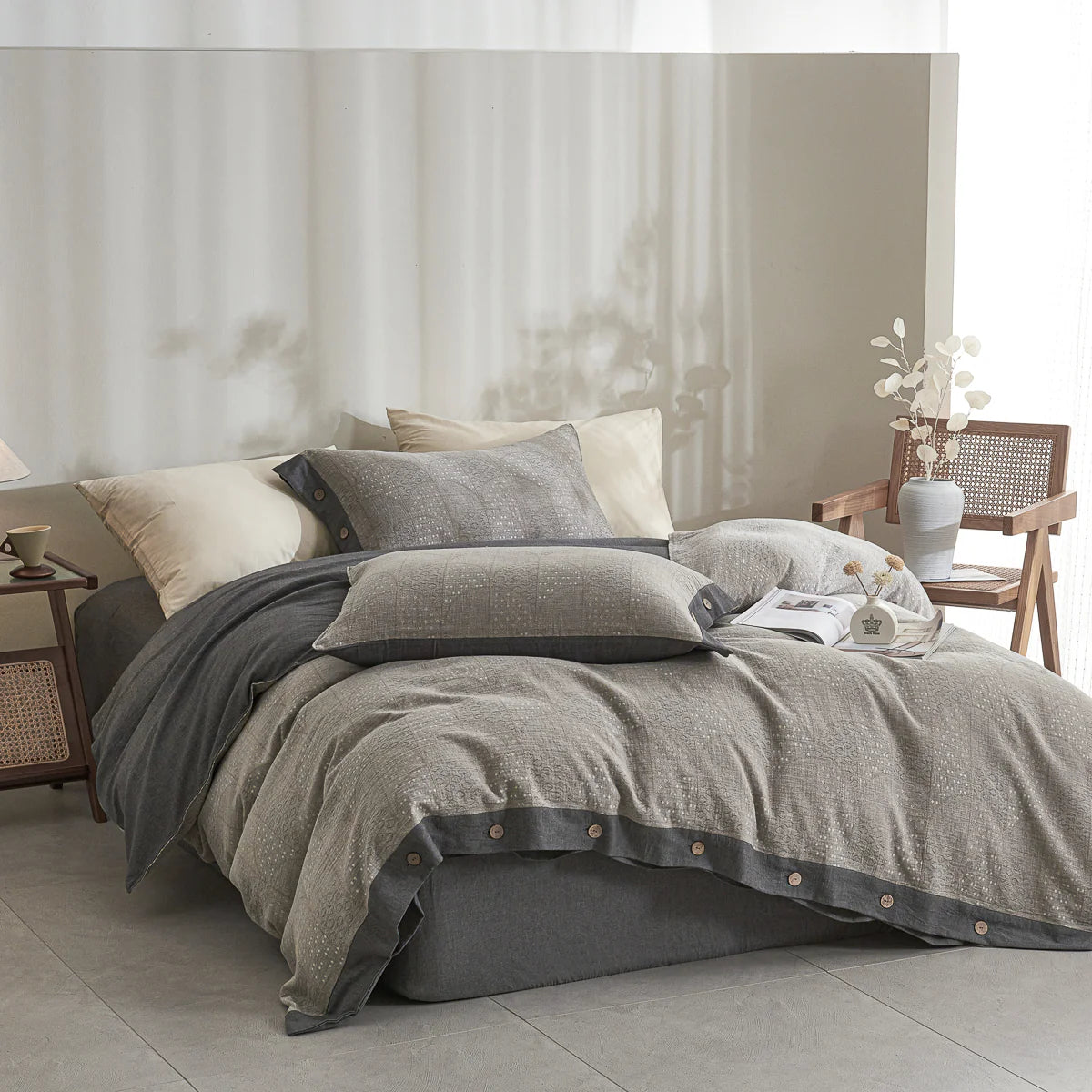 Yanis Classic Cotton Weave Fitted Sheet Set