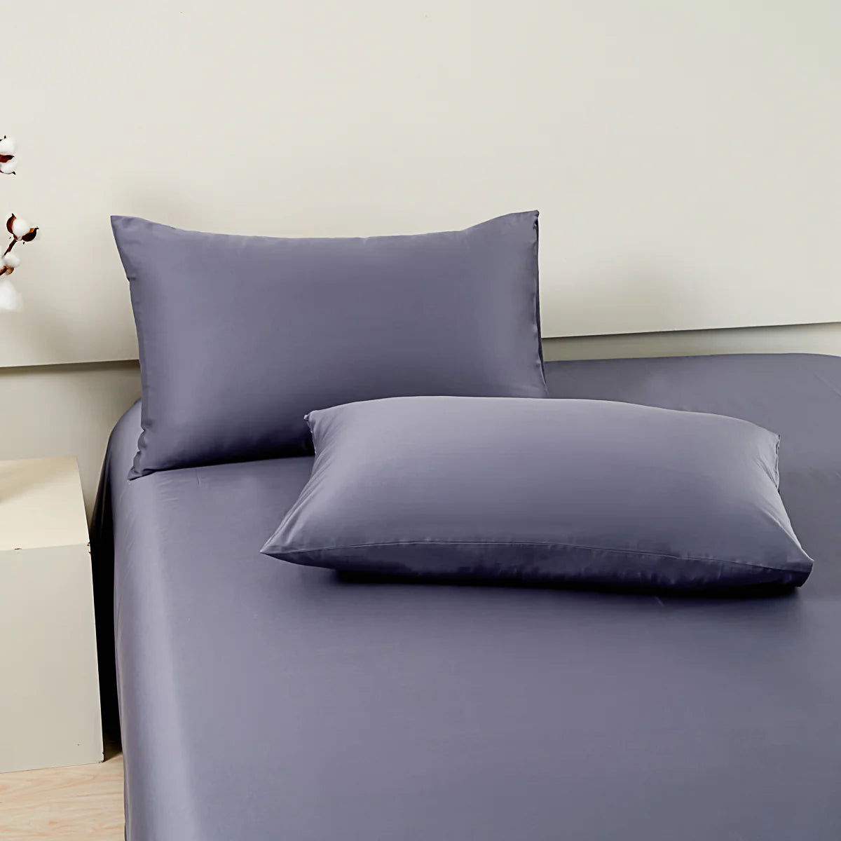 Jazz Blue Premium Cotton Standard Pillow Sham x2p