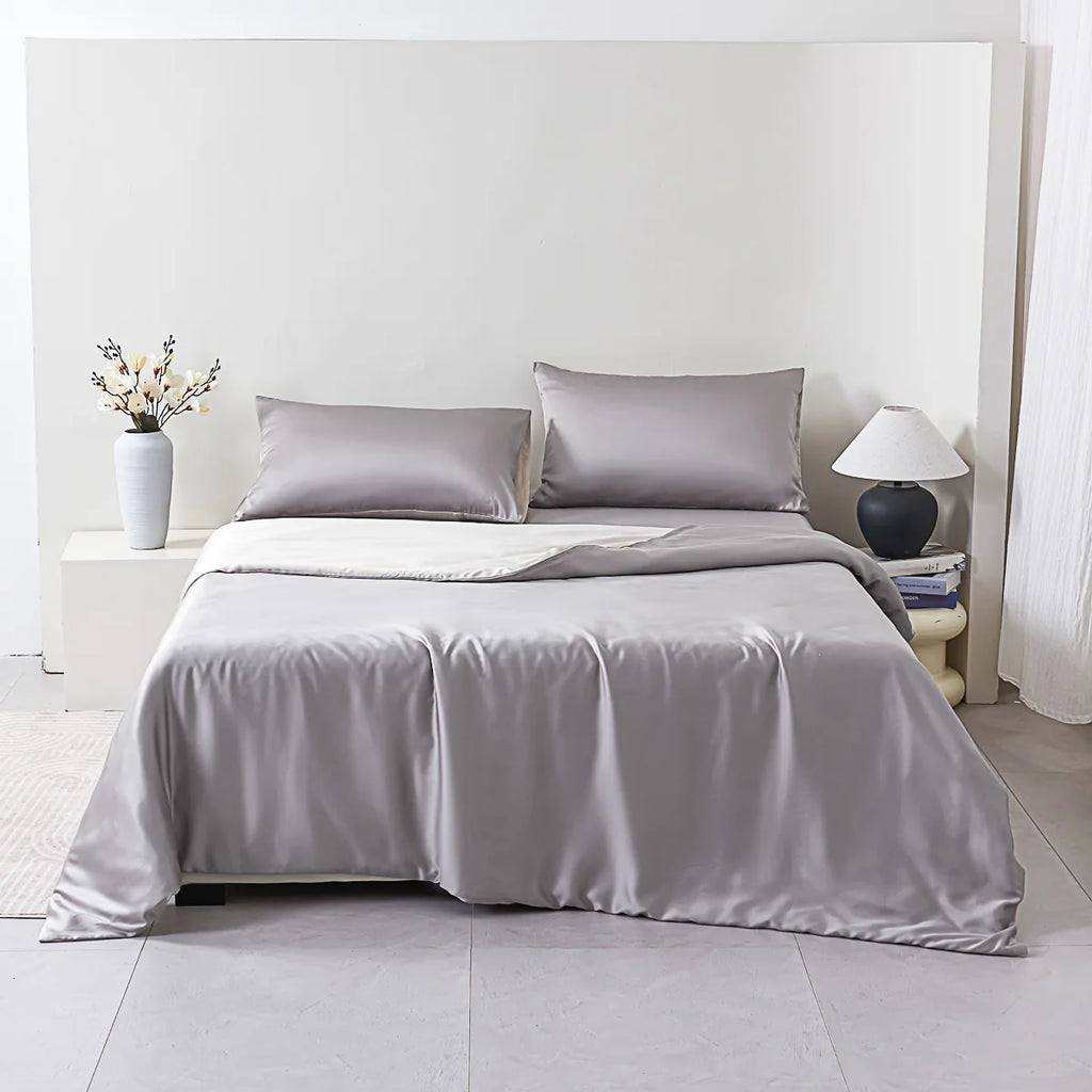 Cloudy Gray Tencel™ Fitted Sheet Set