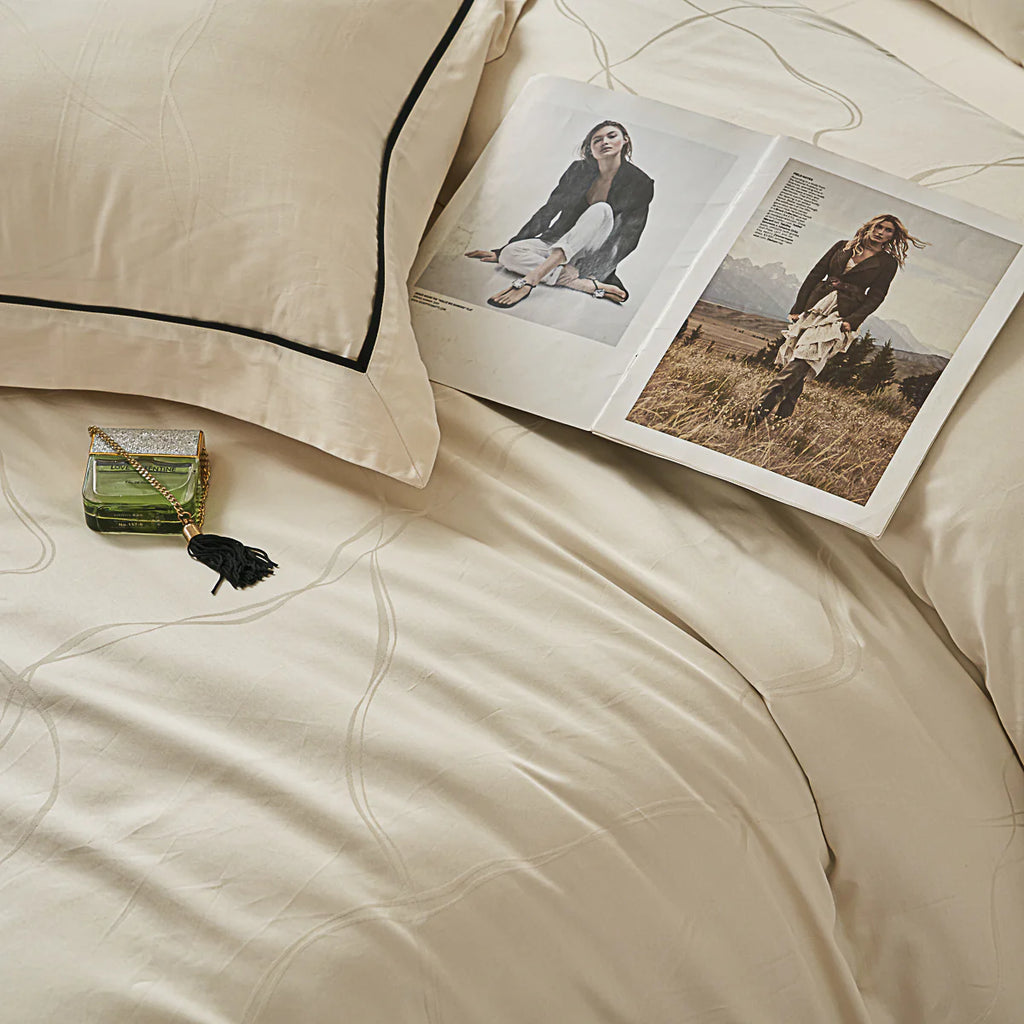 Memos Jacquard Premium Cotton Fitted Sheet Set