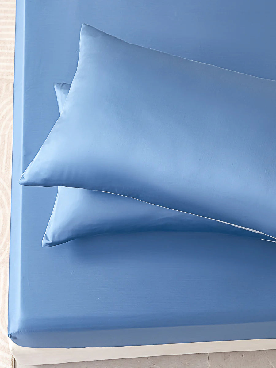 Cloisonne Blue Tencel™ Fitted Sheet Set