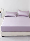 Starry Purple Solid Color Tencel™ Fitted Sheet
