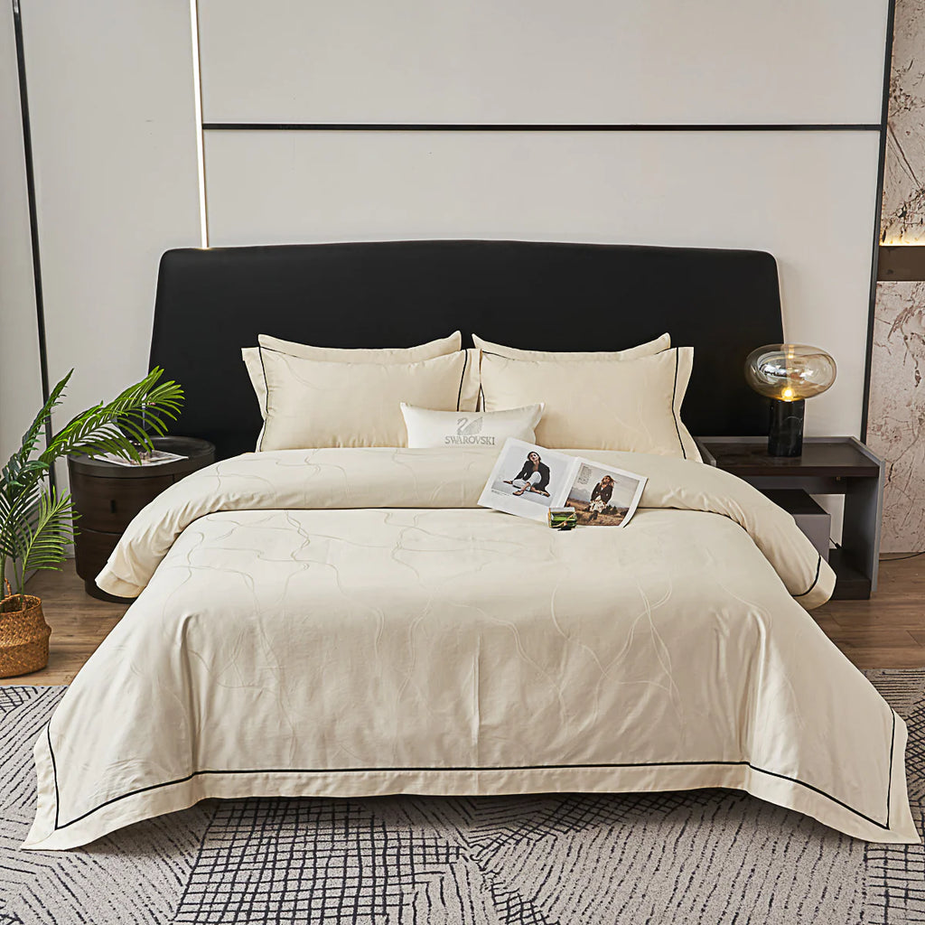 Memos Jacquard Premium Cotton Fitted Sheet Set