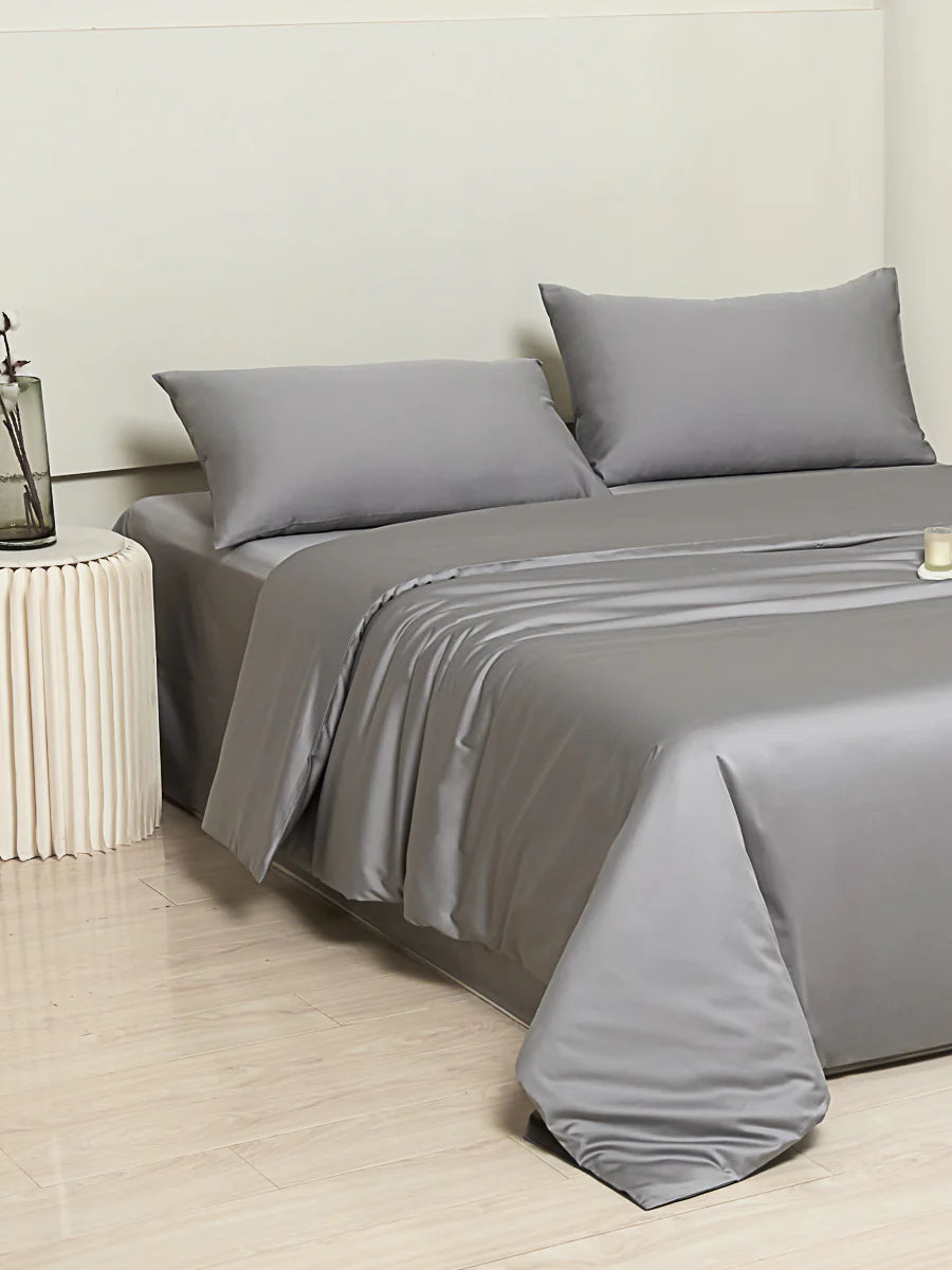 Rio Gray Premium Cotton Duvet Cover Set