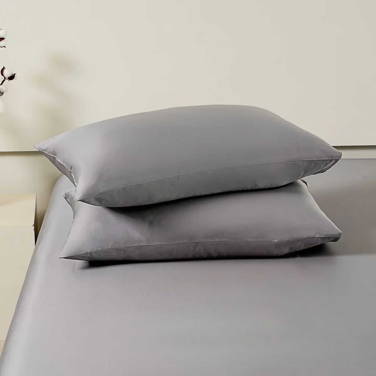 Rio Gray Premium Cotton Standard Pillow Sham x2p