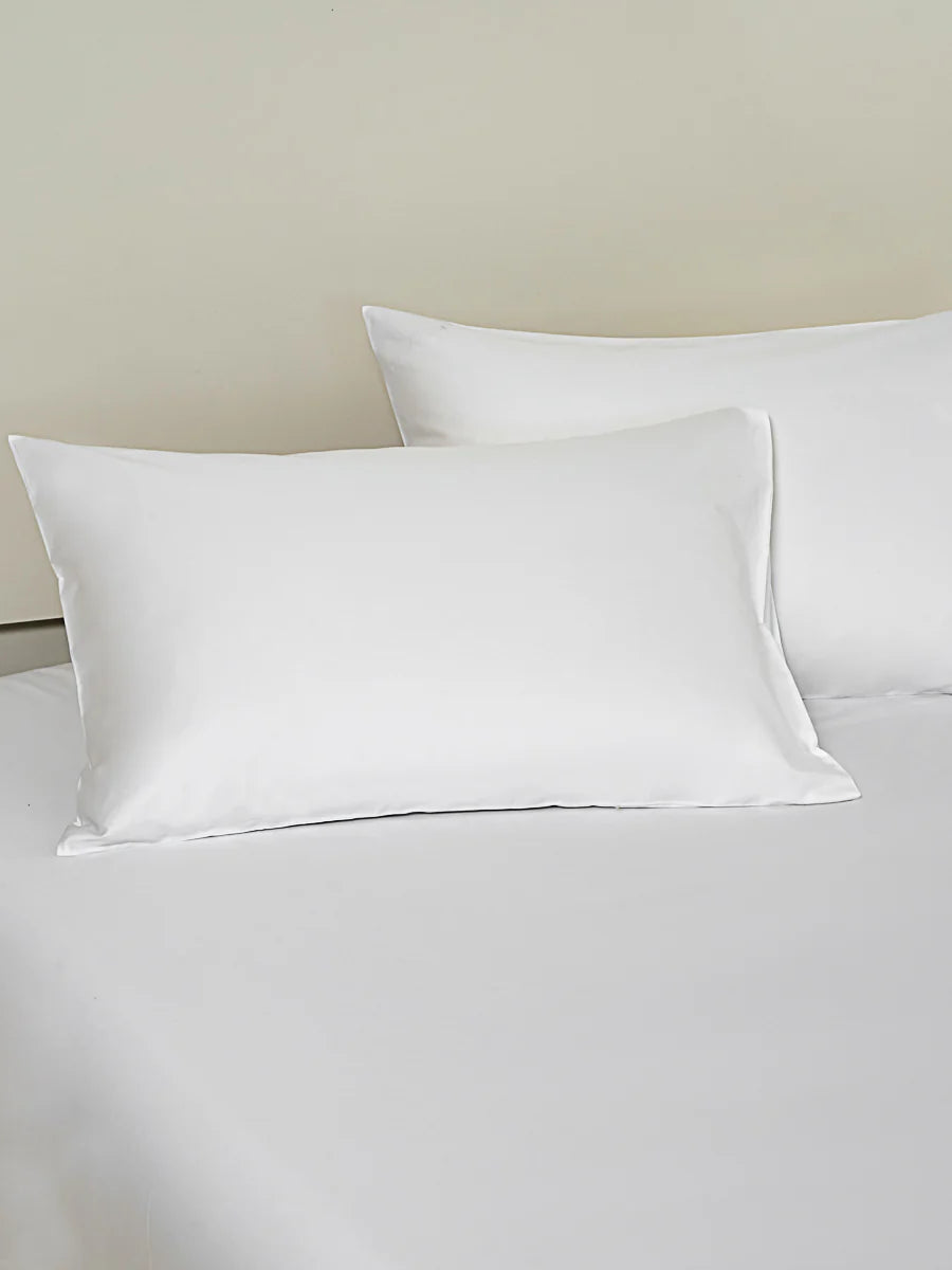 Snowflake White Premium Cotton Standard Pillow Sham x2p