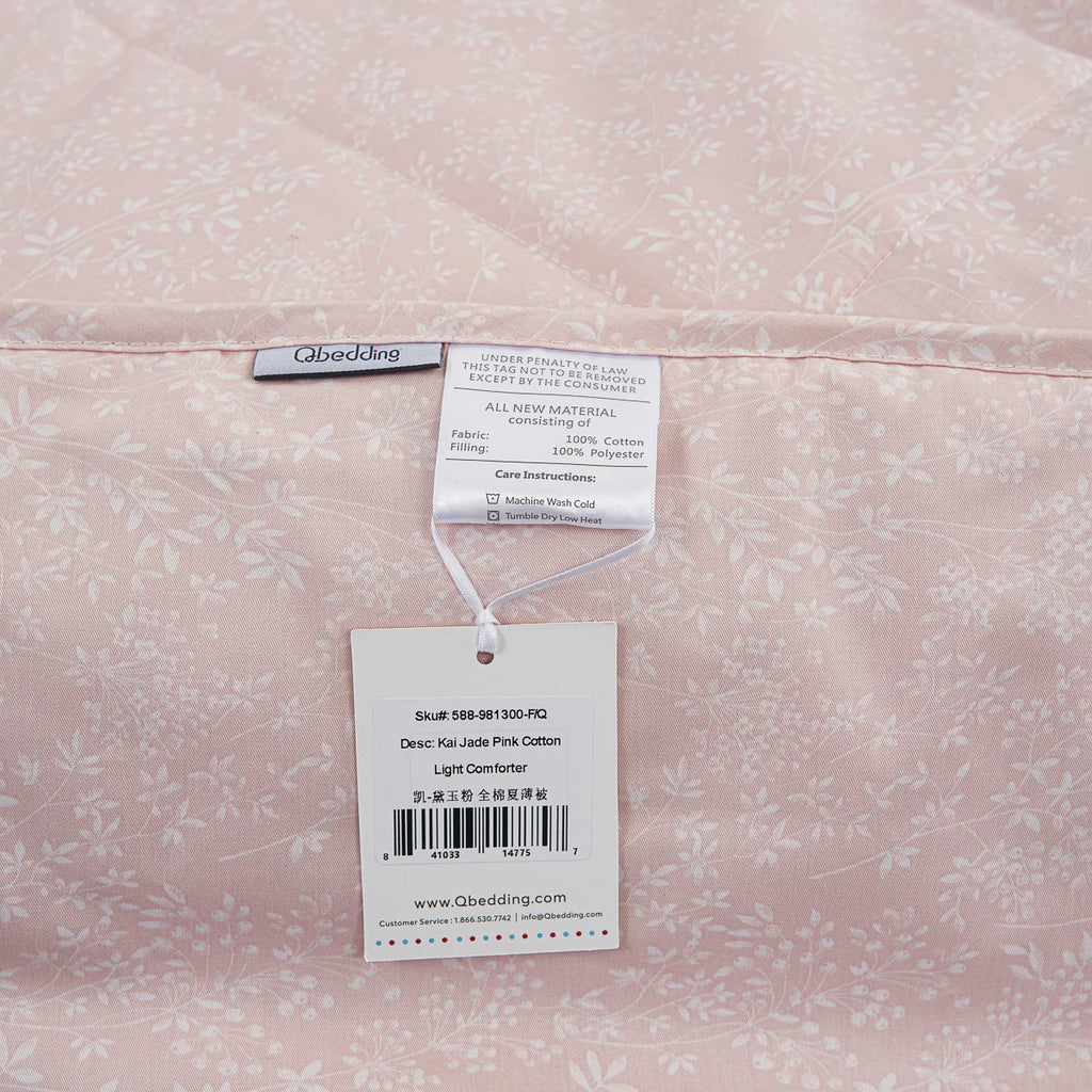 Kai Jade Pink Cotton Light Comforter