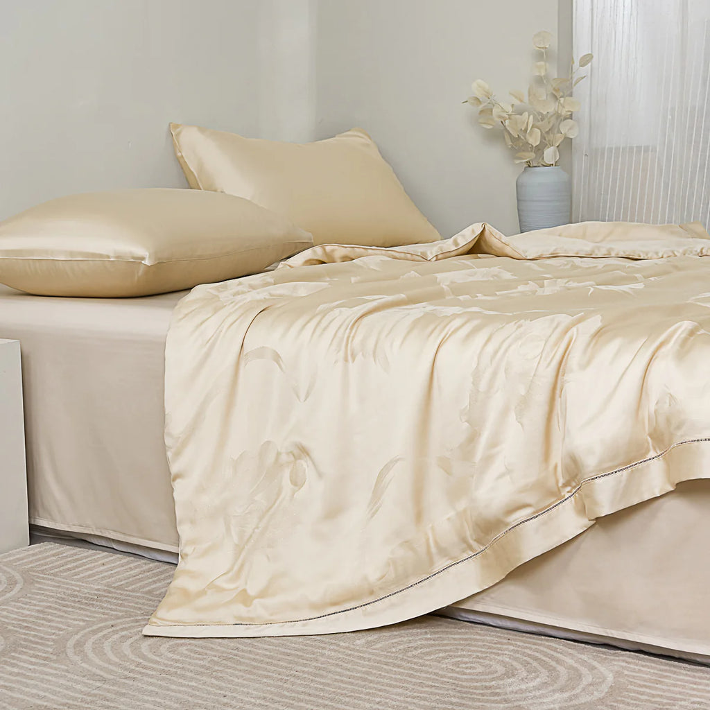 Phantom Gold Tencel™ Jacquard Light Comforter