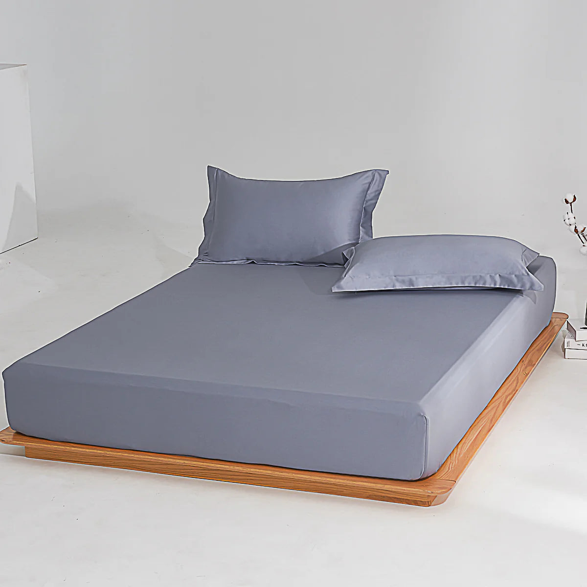 Jazz Blue Premium Cotton Fitted Sheet
