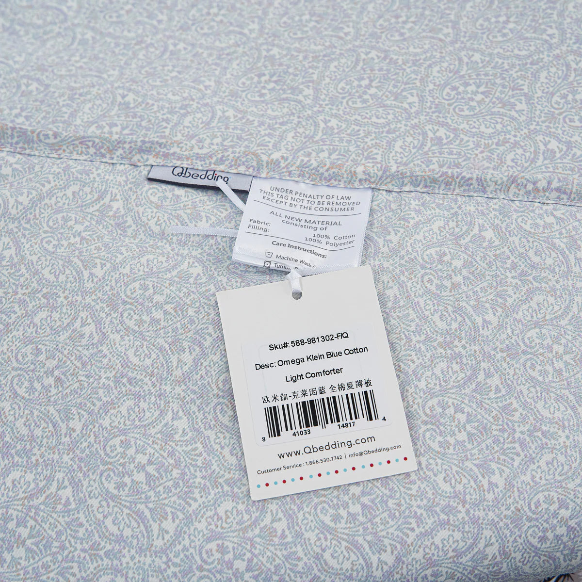 Omega Klein Blue Cotton Light Comforter