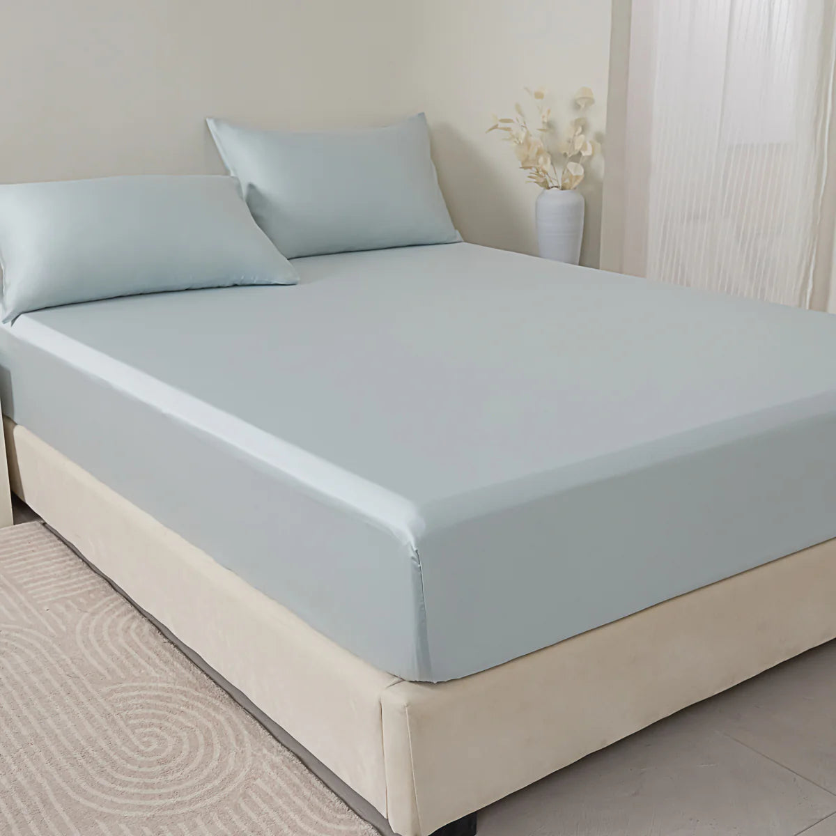 Floating Blue Tencel™ Fitted Sheet