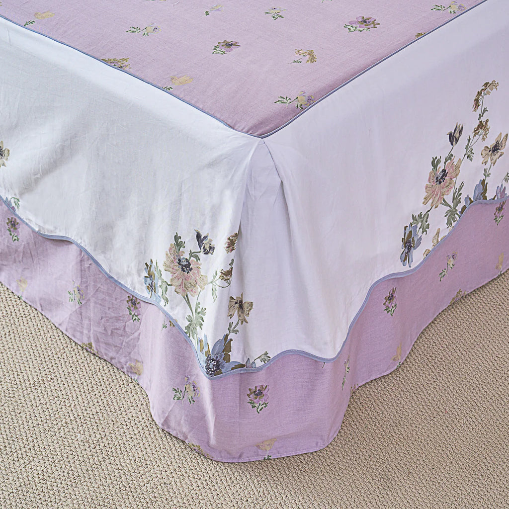Pura Cotton Bedskirt Duvet Cover Set
