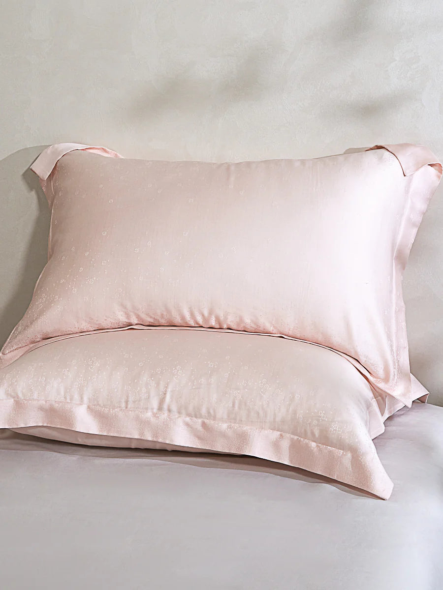 Dreamy Pink Tencel™ Jacquard Pillow Sham x2P