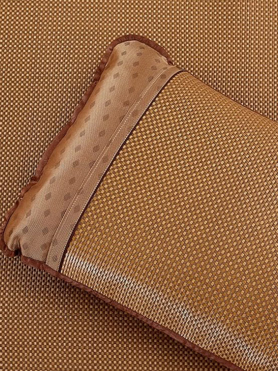 Plaid Bing Si Rattan Pillow Sham