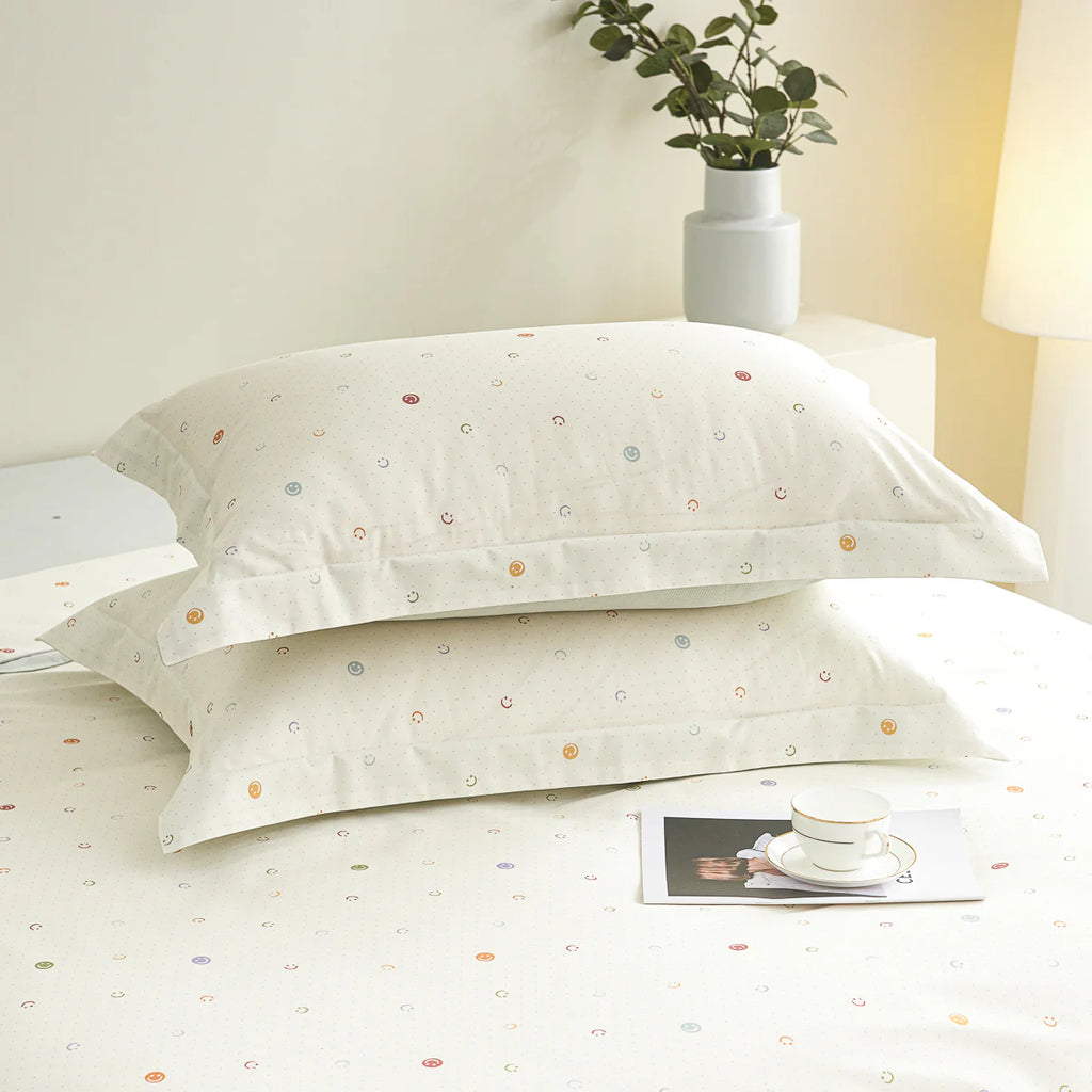 Smizen Cotton Fitted Sheet Duvet Cover Set