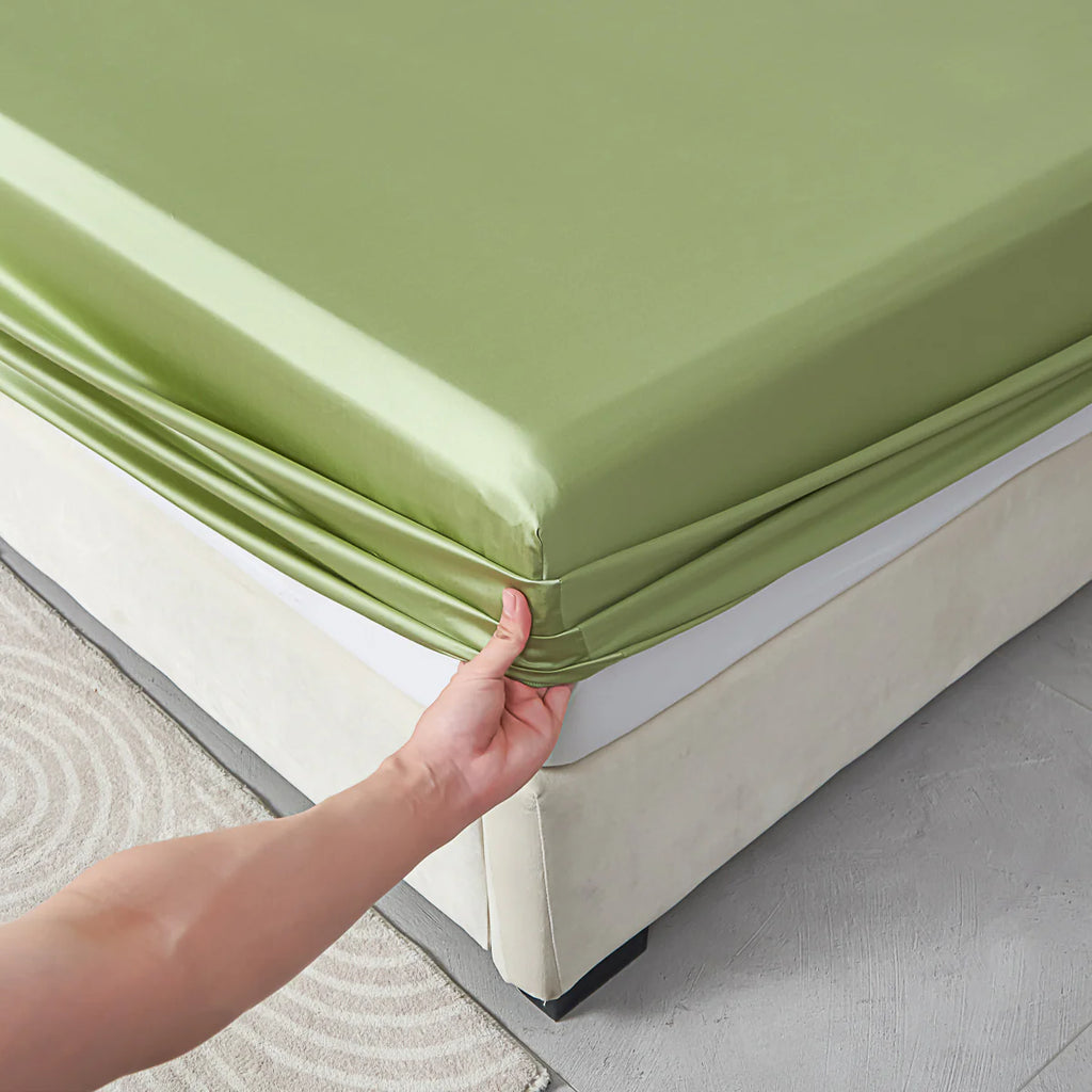 Glaze Green Tencel™ Fitted Sheet Set