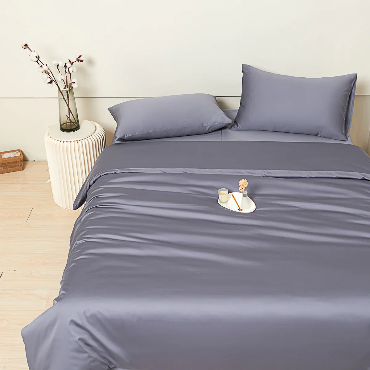 Jazz Blue Premium Cotton Duvet Cover Set