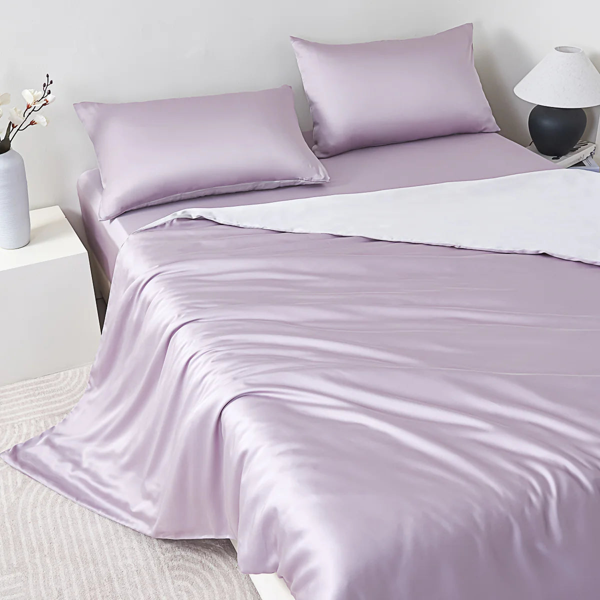 Starry Purple Tencel™ Fitted Sheet Set