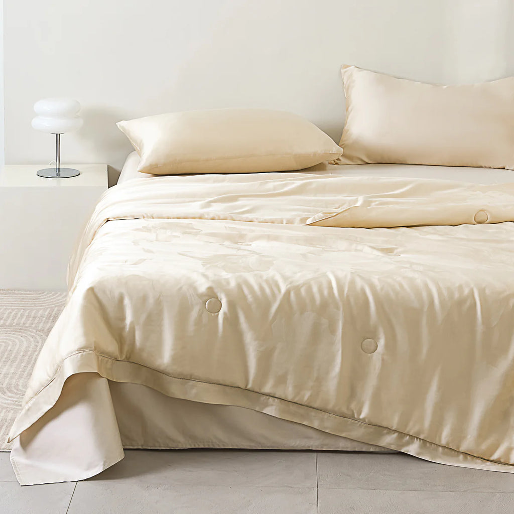 Phantom Gold Tencel™ Jacquard Light Comforter