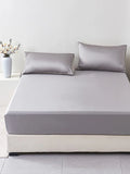 Cloudy Gray Solid Color Tencel™ Fitted Sheet