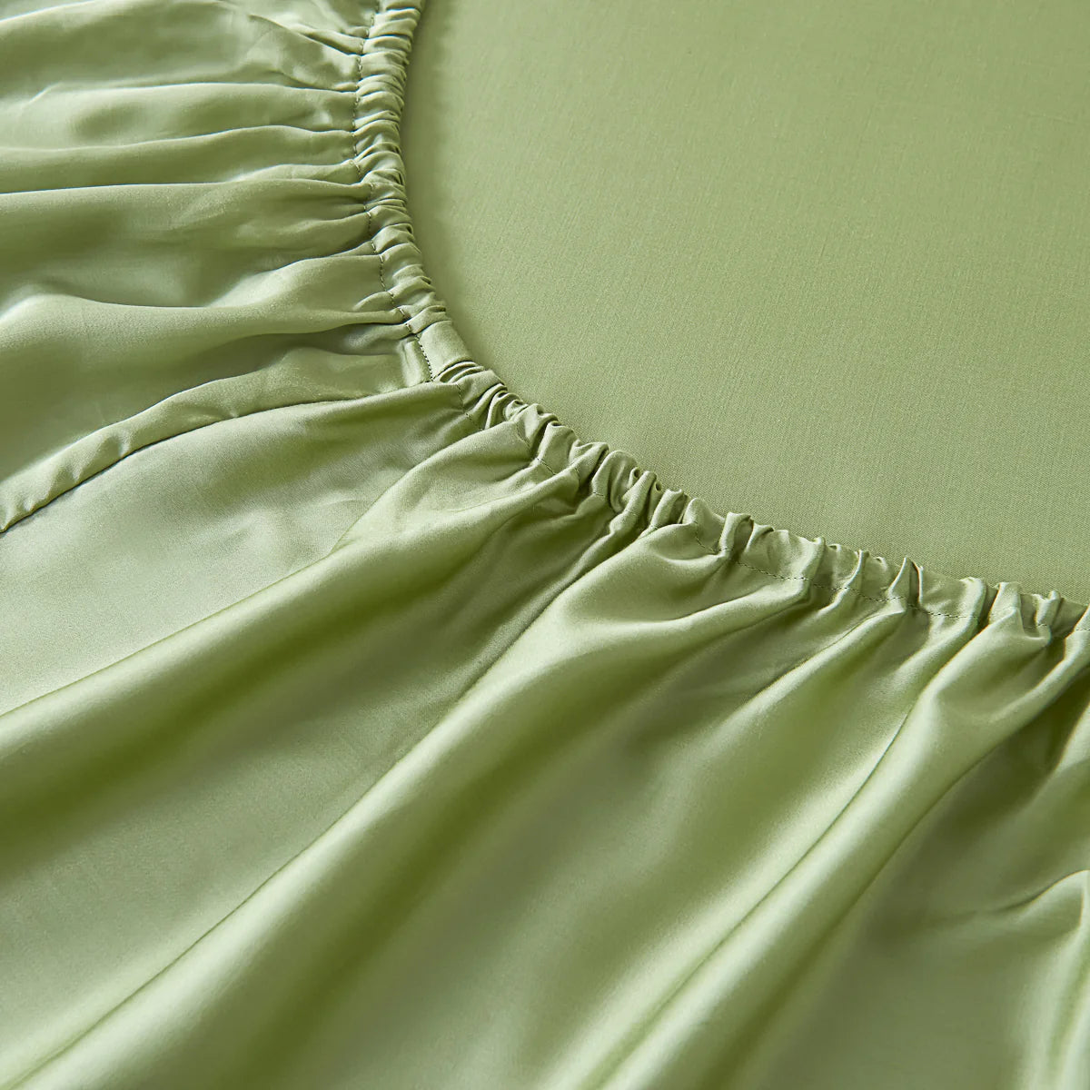 Glaze Green Solid Color Tencel™ Fitted Sheet