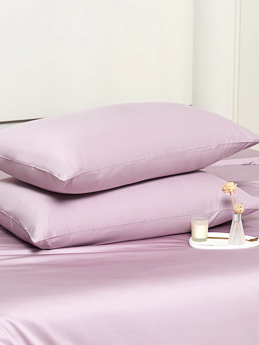 Pearlish Purple Premium Cotton Duvet Cover Set