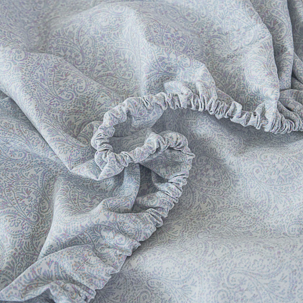 Omega Klein Blue Cotton Fitted Sheet