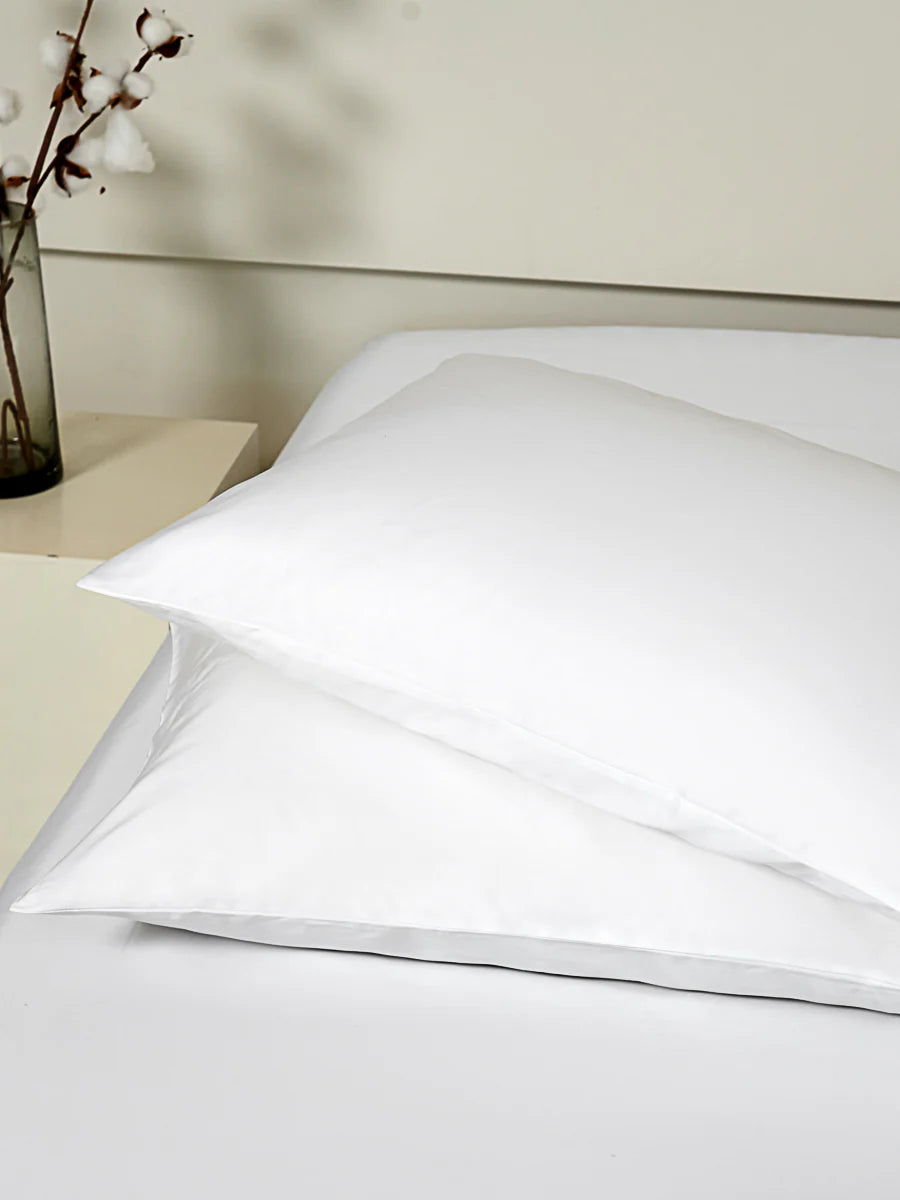Snowflake White Premium Cotton Standard Pillow Sham x2p