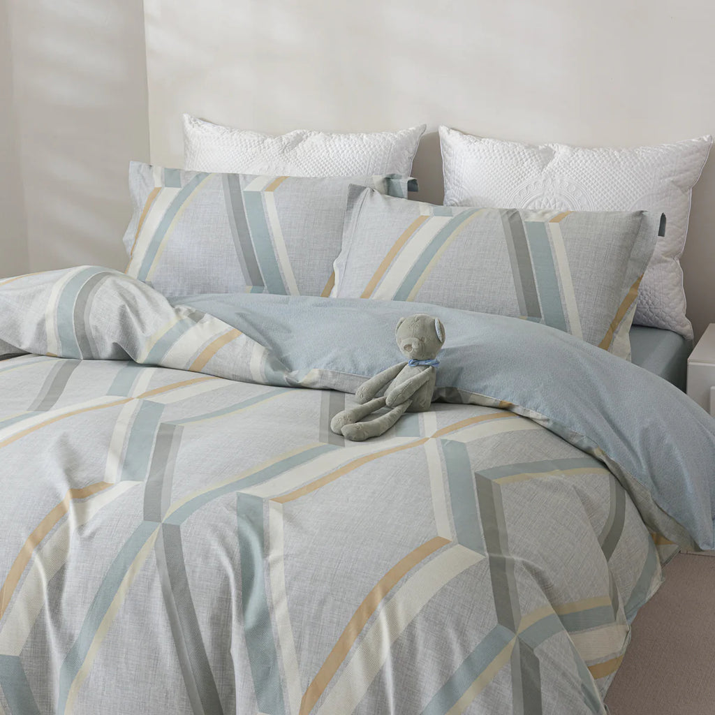 Twilight Cotton Fitted Sheet Duvet Cover Set