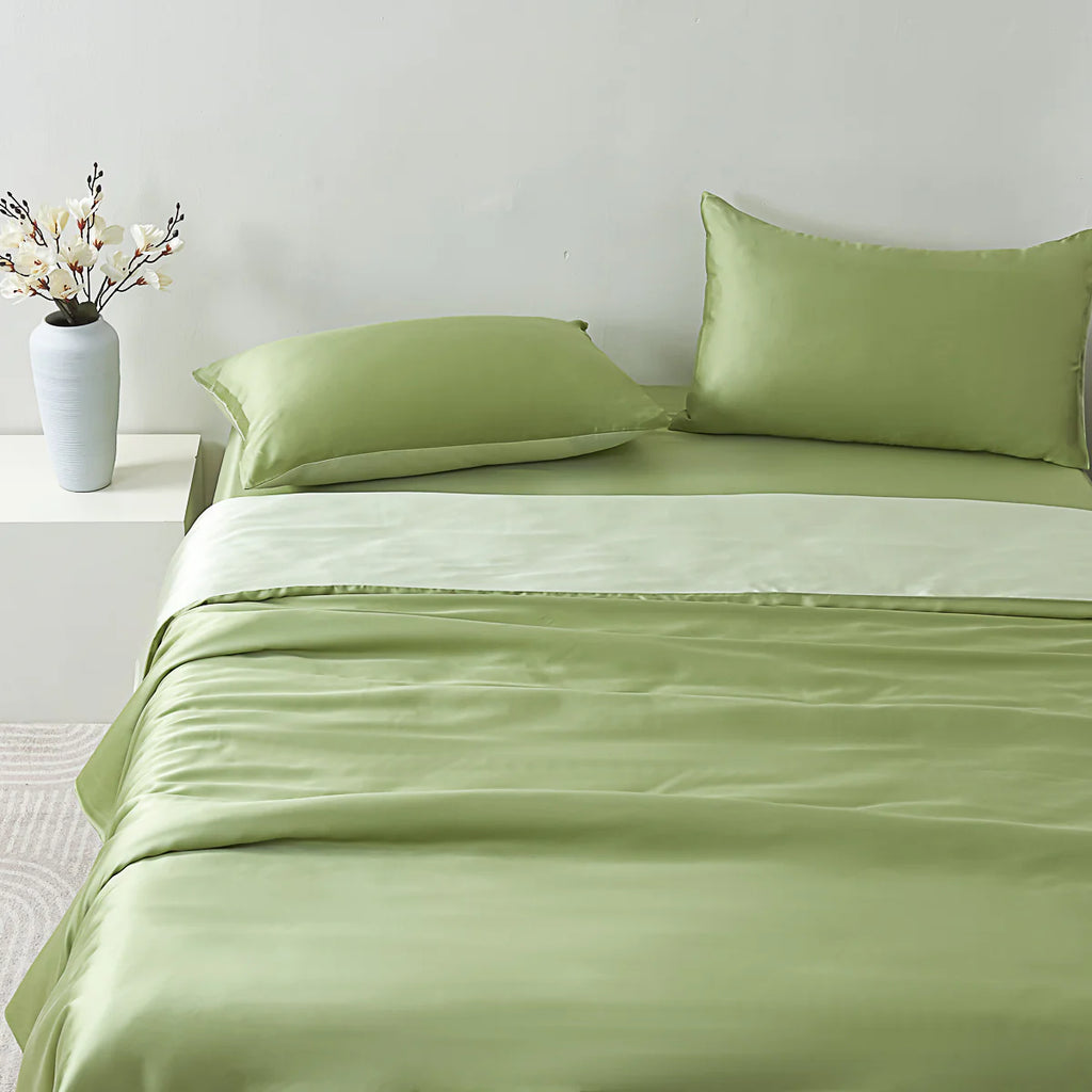 Glaze Green Tencel™ Fitted Sheet Set