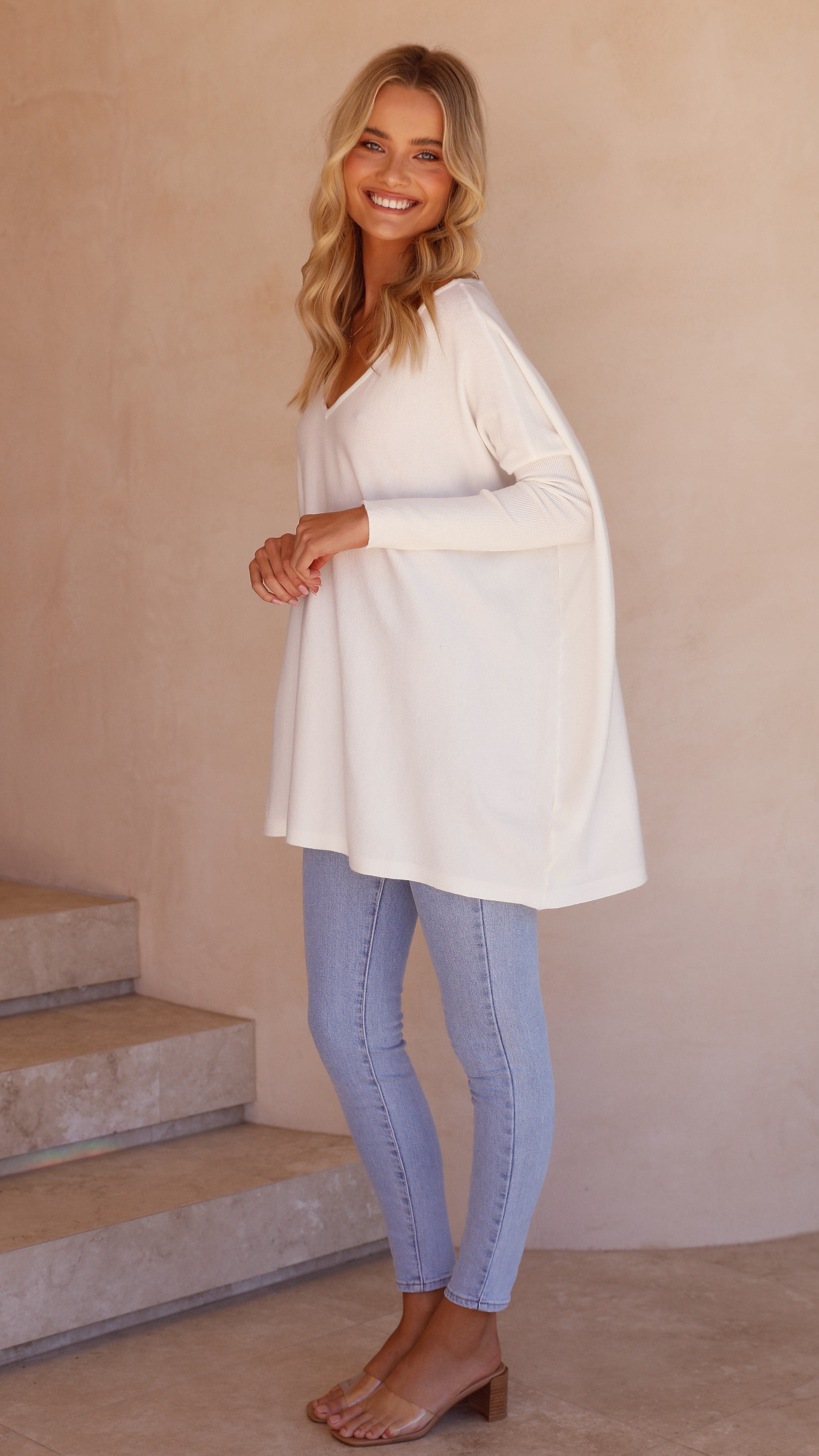 Amalia Knit Top - White