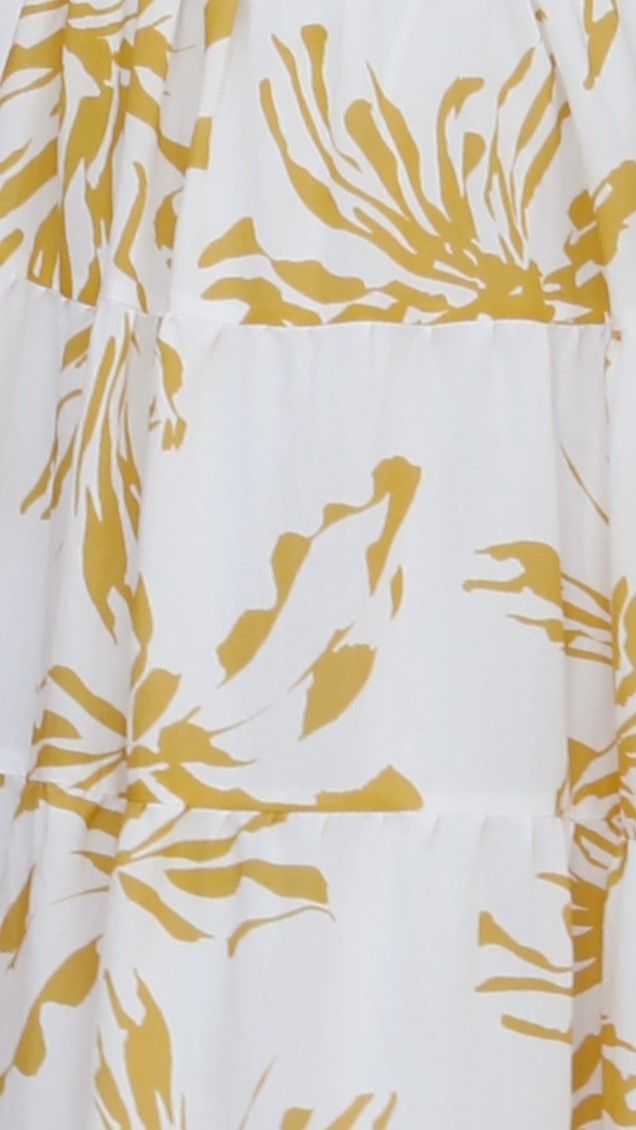 Bronty Mini Dress - Yellow Floral