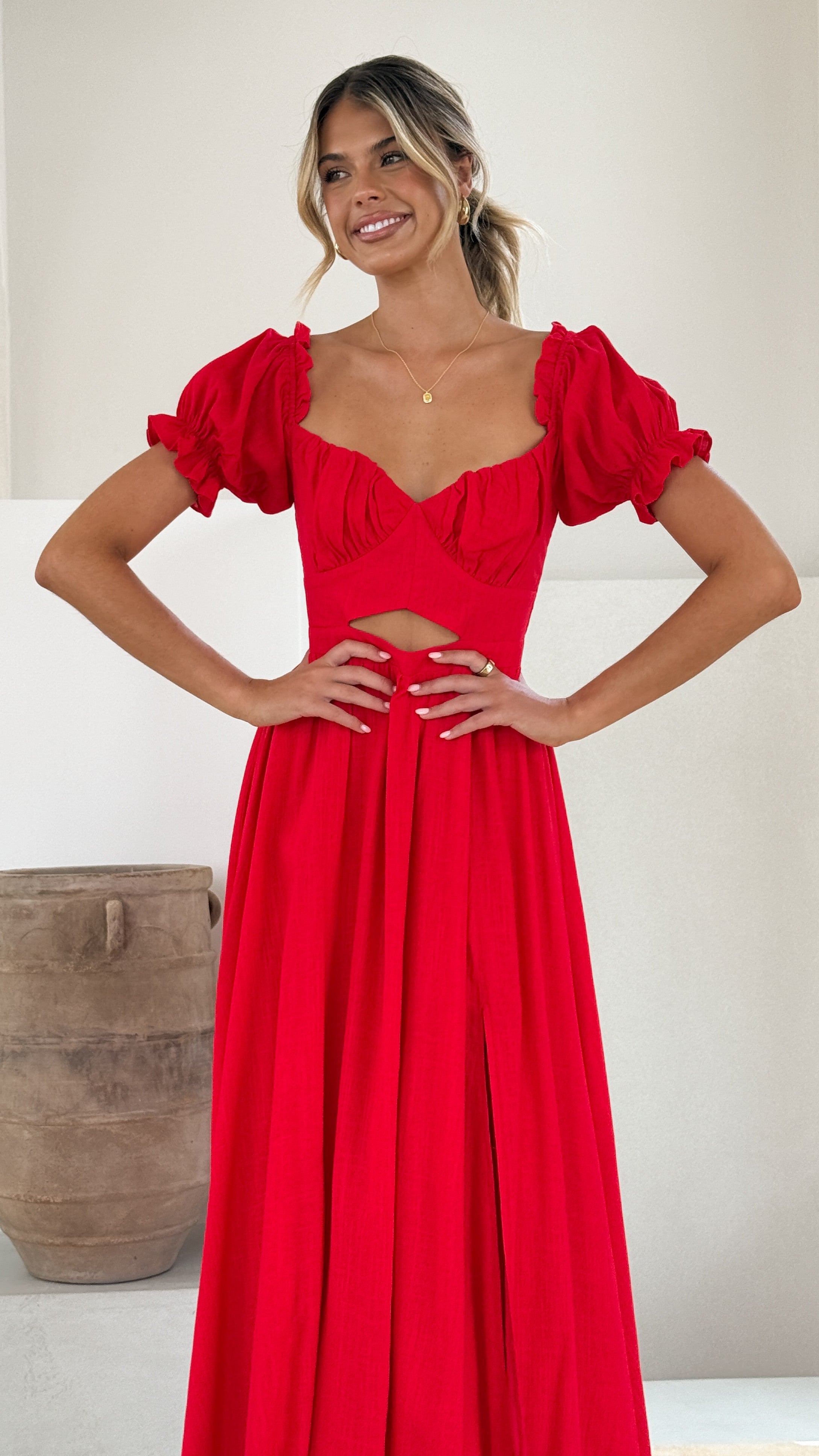 Hulu Maxi Dress - Red