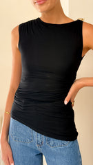 Addae Asymmetrical Top - Black