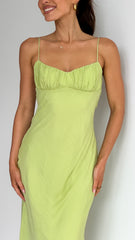 Galina Maxi Dress - Lime