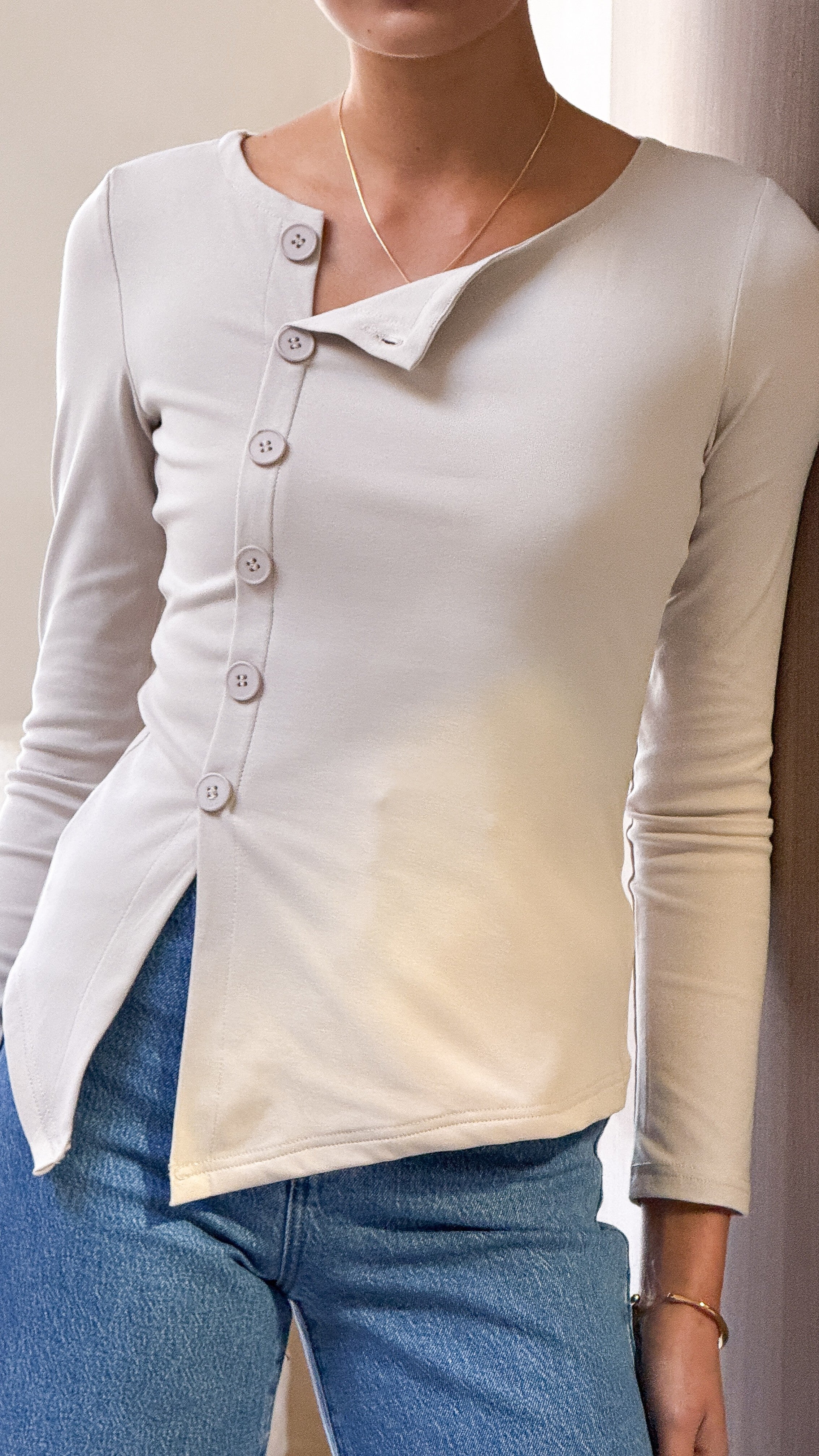 Addison Long Sleeve Top - Stone
