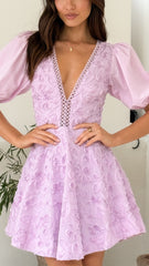 Calanthe Mini Dress - Lilac