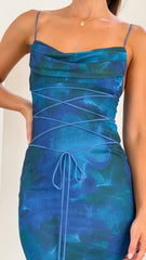 Hanne Maxi Dress - Blue Print